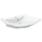 vidaXL Lavabo de cerámica rectangular con orificio de grifo y desagüe vidaXL Lavabo de cerámica rectangular con orificio de grifo y desagüe