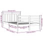 vidaXL Estructura de cama madera maciza blanca 120x200 cm vidaXL Estructura de cama madera maciza blanca 120x200 cm