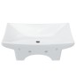 vidaXL Lavabo de cerámica rectangular con orificio de grifo y desagüe vidaXL Lavabo de cerámica rectangular con orificio de grifo y desagüe