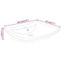vidaXL Lavabo de cerámica rectangular con orificio de grifo y desagüe vidaXL Lavabo de cerámica rectangular con orificio de grifo y desagüe