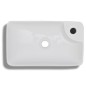 vidaXL Lavabo de cerámica con orificio de grifo y desagüe blanco vidaXL Lavabo de cerámica con orificio de grifo y desagüe blanco