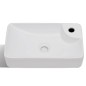 vidaXL Lavabo de cerámica con orificio de grifo y desagüe blanco vidaXL Lavabo de cerámica con orificio de grifo y desagüe blanco
