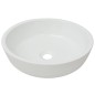 vidaXL Lavabo redondo de cerámica blanco 42x12 cm vidaXL Lavabo redondo de cerámica blanco 42x12 cm