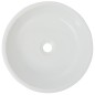 vidaXL Lavabo redondo de cerámica blanco 42x12 cm vidaXL Lavabo redondo de cerámica blanco 42x12 cm