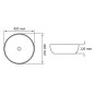 vidaXL Lavabo redondo de cerámica blanco 42x12 cm vidaXL Lavabo redondo de cerámica blanco 42x12 cm