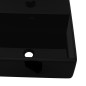 vidaXL Lavabo de cerámica cuadrado con orificio de grifo/desagüe negro vidaXL Lavabo de cerámica cuadrado con orificio de grifo/desagüe negro