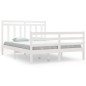 vidaXL Estructura de cama de madera maciza blanca 140x200 cm vidaXL Estructura de cama de madera maciza blanca 140x200 cm
