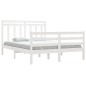vidaXL Estructura de cama de madera maciza blanca 140x200 cm vidaXL Estructura de cama de madera maciza blanca 140x200 cm