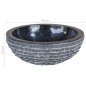 vidaXL Lavabo mármol 40 cm negro vidaXL Lavabo mármol 40 cm negro