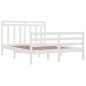vidaXL Estructura de cama de madera maciza blanca 140x200 cm vidaXL Estructura de cama de madera maciza blanca 140x200 cm