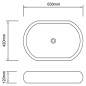 vidaXL Lavabo de baño ovalado con grifo mezclador cerámica blanco vidaXL Lavabo de baño ovalado con grifo mezclador cerámica blanco