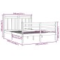 vidaXL Estructura de cama de madera maciza blanca 140x200 cm vidaXL Estructura de cama de madera maciza blanca 140x200 cm