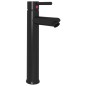 vidaXL Lavabo y grifo tapón pulsador cristal templado negro vidaXL Lavabo y grifo tapón pulsador cristal templado negro