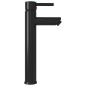 vidaXL Lavabo y grifo tapón pulsador cristal templado negro vidaXL Lavabo y grifo tapón pulsador cristal templado negro