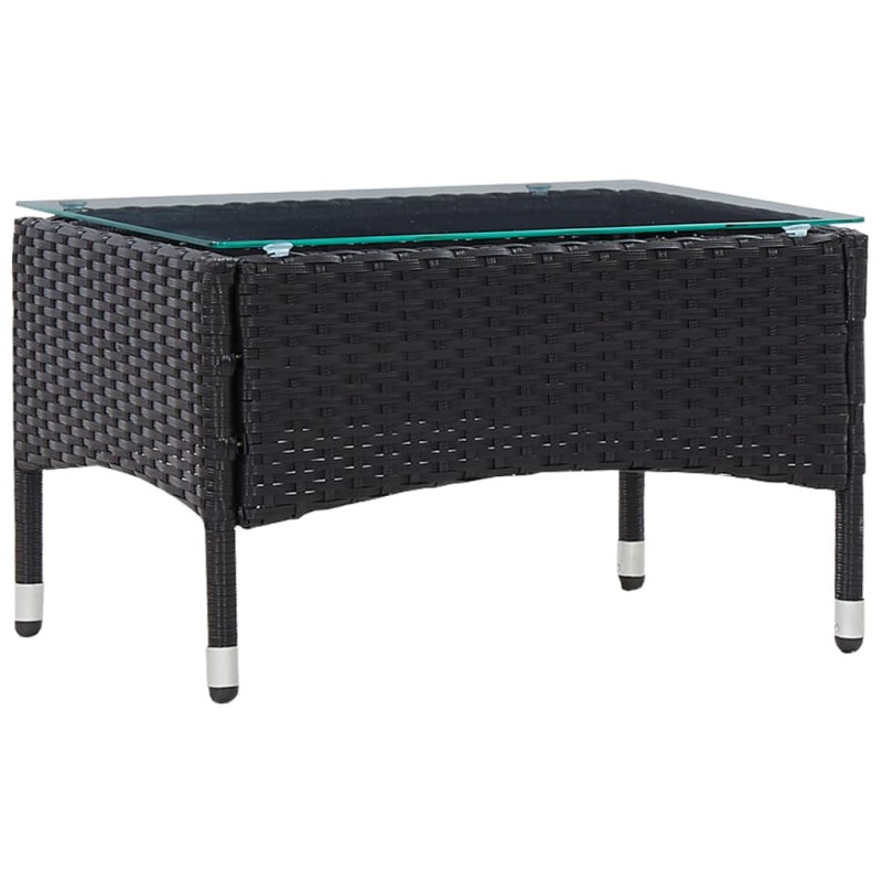 vidaXL Mesa de centro de ratán sintético negro 60x40x36 cm vidaXL Mesa de centro de ratán sintético negro 60x40x36 cm