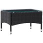 vidaXL Mesa de centro de ratán sintético negro 60x40x36 cm vidaXL Mesa de centro de ratán sintético negro 60x40x36 cm