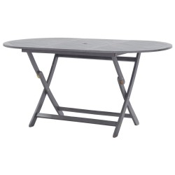 vidaXL Mesa de jardín plegable madera maciza de acacia 160x85x75 cm 