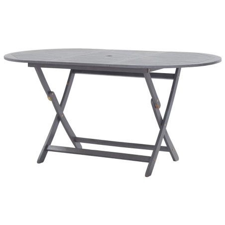 vidaXL Mesa de jardín plegable madera maciza de acacia 160x85x75 cm 