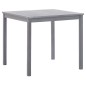 vidaXL Mesa de jardín de madera maciza de acacia gris 80x80x74 cm