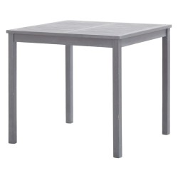 vidaXL Mesa de jardín de madera maciza de acacia gris 80x80x74 cm