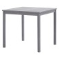 vidaXL Mesa de jardín de madera maciza de acacia gris 80x80x74 cm