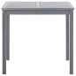 vidaXL Mesa de jardín de madera maciza de acacia gris 80x80x74 cm