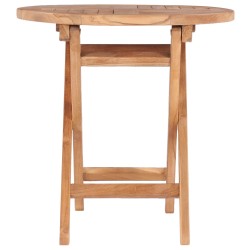 vidaXL Mesa de jardín plegable madera maciza de teca 45 cm 