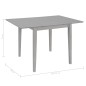 vidaXL Mesa de comedor extensible gris (80-120)x80x74 cm MDF vidaXL Mesa de comedor extensible gris (80-120)x80x74 cm MDF