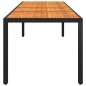 vidaXL Mesa jardín madera acacia ratán sintético negro 250x100x75 cm vidaXL Mesa jardín madera acacia ratán sintético negro 250x100x75 cm
