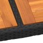 vidaXL Mesa jardín madera acacia ratán sintético negro 250x100x75 cm vidaXL Mesa jardín madera acacia ratán sintético negro 250x100x75 cm