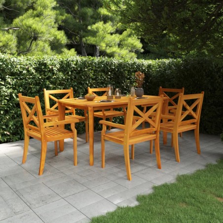 vidaXL Mesa de jardín madera maciza de acacia 160x90x75 cm
