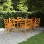 vidaXL Mesa de jardín madera maciza de acacia 160x90x75 cm