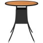 vidaXL Mesa de comedor de jardín ratán sintético acacia negro Ø 70 cm vidaXL Mesa de comedor de jardín ratán sintético acacia negro Ø 70 cm