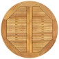 vidaXL Mesa de jardín madera maciza de acacia Ø85x75 cm