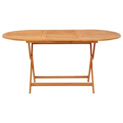 vidaXL Mesa jardín plegable 160x85x75 cm madera maciza de eucalipto