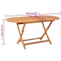 vidaXL Mesa jardín plegable 160x85x75 cm madera maciza de eucalipto vidaXL Mesa jardín plegable 160x85x75 cm madera maciza de eucalipto