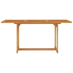 vidaXL Mesa de jardín de madera maciza de teca 150x90x75 cm