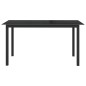 vidaXL Mesa de jardín de aluminio y vidrio negro 150x90x74 cm vidaXL Mesa de jardín de aluminio y vidrio negro 150x90x74 cm