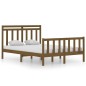 vidaXL Estructura cama madera maciza doble pequeña marrón 120x190 cm vidaXL Estructura cama madera maciza doble pequeña marrón 120x190 cm