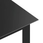 vidaXL Mesa de jardín de aluminio y vidrio negro 150x90x74 cm vidaXL Mesa de jardín de aluminio y vidrio negro 150x90x74 cm