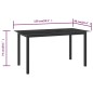 vidaXL Mesa de jardín de aluminio y vidrio negro 150x90x74 cm vidaXL Mesa de jardín de aluminio y vidrio negro 150x90x74 cm