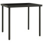 vidaXL Mesa de comedor jardín vidrio y acero gris antracita 80x80x72cm vidaXL Mesa de comedor jardín vidrio y acero gris antracita 80x80x72cm