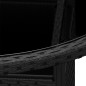 vidaXL Mesa de jardín vidrio templado ratán sintético negro Ø80x75 cm