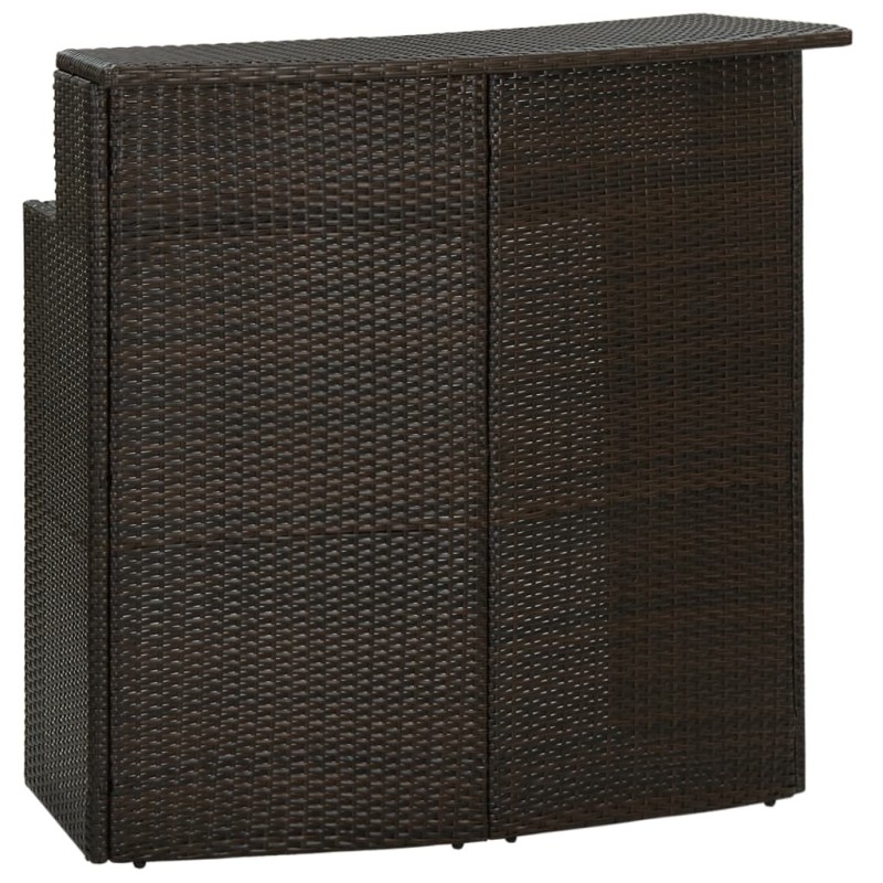 vidaXL Mesa alta de jardín ratán sintético marrón 120x55x110 cm vidaXL Mesa alta de jardín ratán sintético marrón 120x55x110 cm