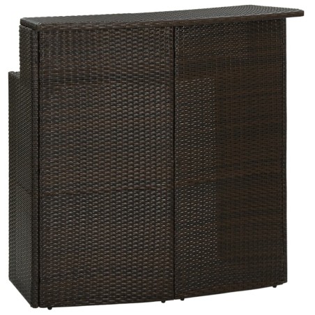 vidaXL Mesa alta de jardín ratán sintético marrón 120x55x110 cm
