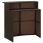 vidaXL Mesa alta de jardín ratán sintético marrón 120x55x110 cm vidaXL Mesa alta de jardín ratán sintético marrón 120x55x110 cm