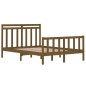 vidaXL Estructura cama madera maciza doble pequeña marrón 120x190 cm vidaXL Estructura cama madera maciza doble pequeña marrón 120x190 cm