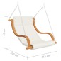 vidaXL Silla columpio con cojín crema madera curvada acabado de teca vidaXL Silla columpio con cojín crema madera curvada acabado de teca