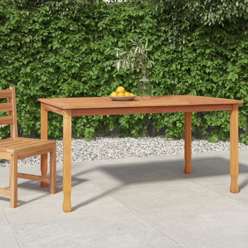 vidaXL Mesa de comedor de jardín madera maciza de teca 150x90x75 cm vidaXL Mesa de comedor de jardín madera maciza de teca 150x90x75 cm