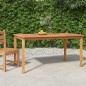 vidaXL Mesa de comedor de jardín madera maciza de teca 150x90x75 cm vidaXL Mesa de comedor de jardín madera maciza de teca 150x90x75 cm
